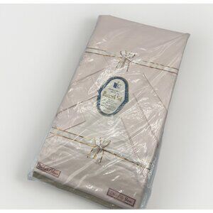 Vintage FL Damask Pink Tablecloth Napkin Set 54x74 Japan